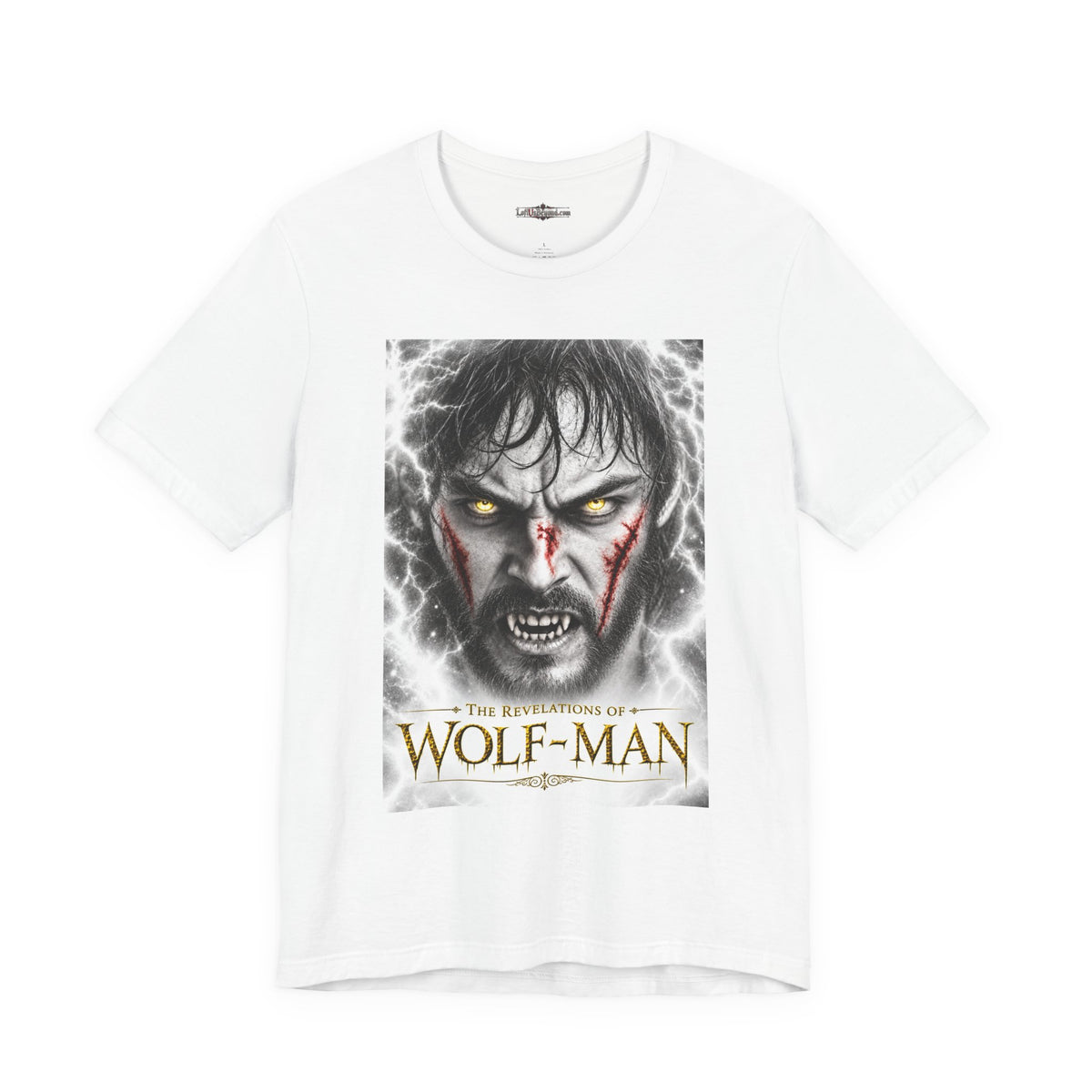 The Revelations of Wolf-Man White Graphic Tee - The Legendary Folklore Chronicles official product
