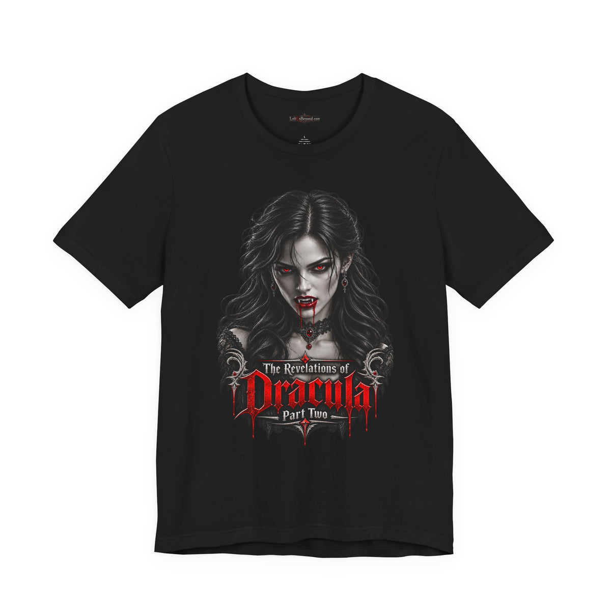 The Revelations of Dracula Part Two Black and While Graphic Tee - The Legendary Folklore Chronicles official product